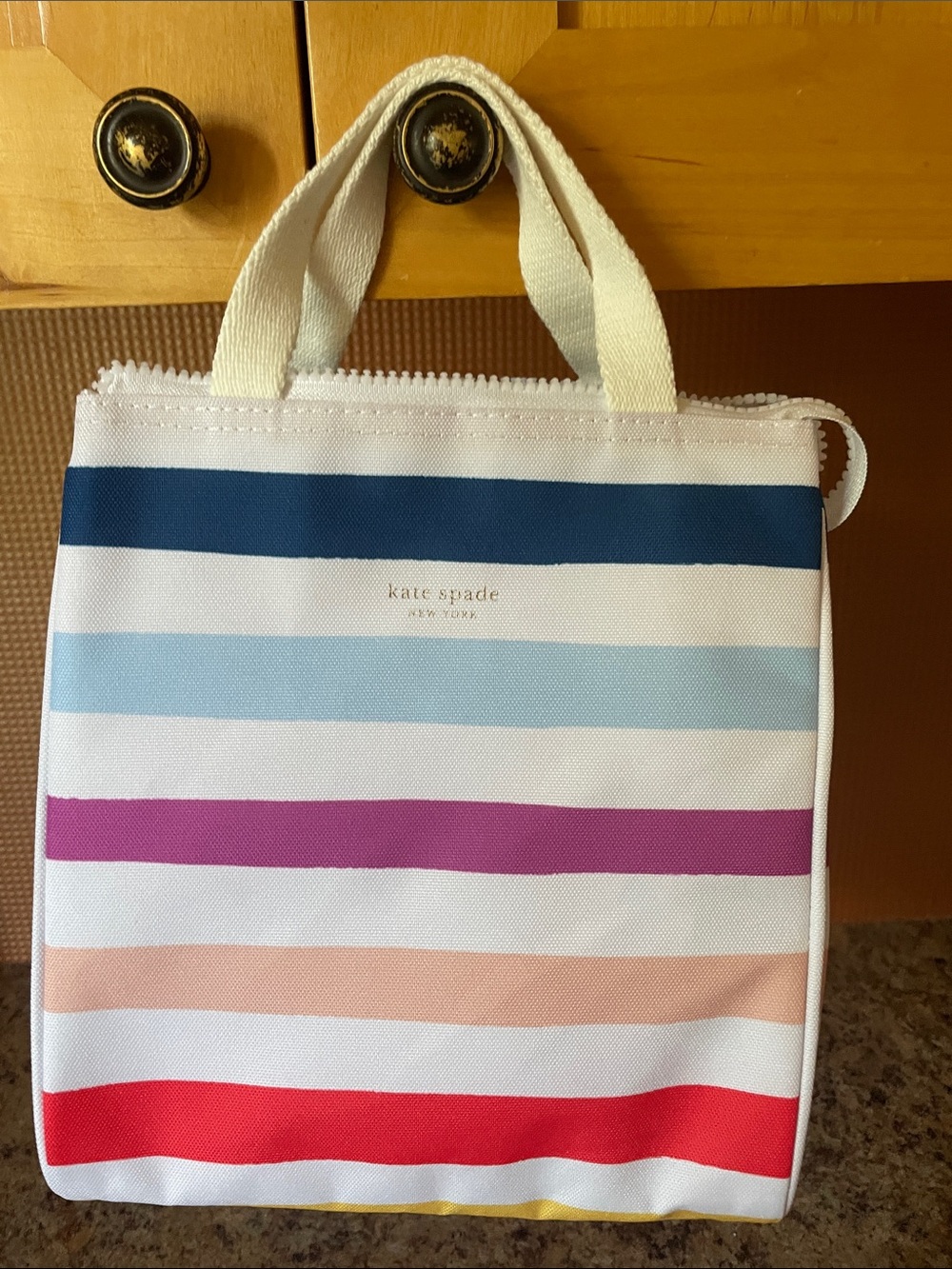 kate spade Multicolor Striped Canvas Tote